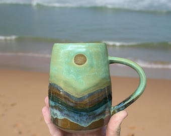 Ceramic Light Turquoise Ocean Mug