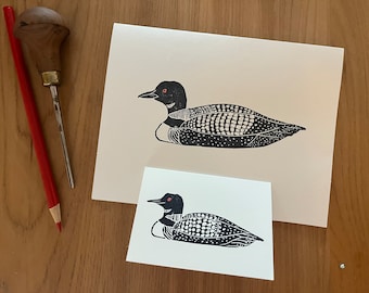 Loon small notecard