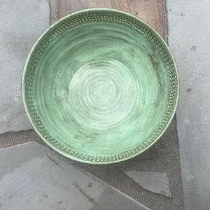 Large earthy green bowl