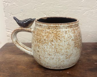 Rustic bird mug