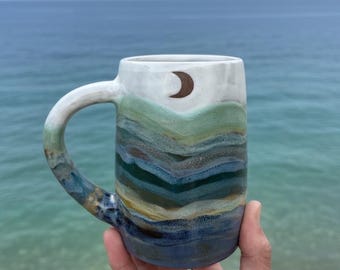 Kubek Białe Niebo Ocean