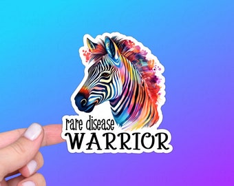 Rare Disease Warrior Sticker or Magnet | Ehlers-Danlos Syndrome, EDS, Invisible Chronic Illness, Multiple Sclerosis, HDLS, Genetic