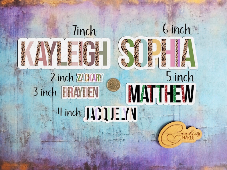 Kayleigh Sticker Leopard Print Custom Name Sticker or Magnet | Stocking Stuffer Gift ...