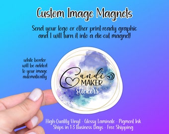 Custom Image Logo Magnet | Customized Water-Resistant Die-Cut, Laminated Vinyl