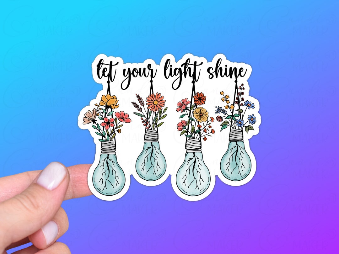 Let Your Light Shine Christian Vinyl Sticker Decal Die-cut - Etsy