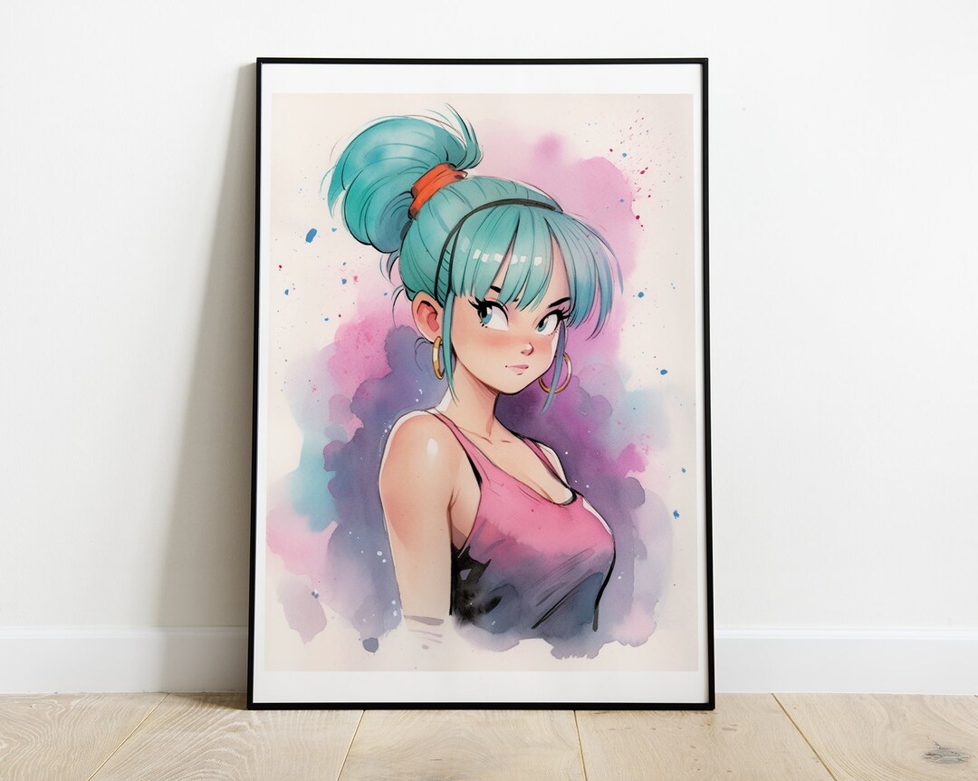 Poster Bulma Dragon Ball Watercolor Art Print Anime - Etsy