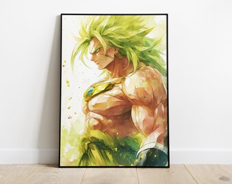 Wall Art Broly from Dragon Ball Art Print anime