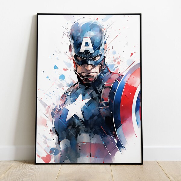Captain America Art Print anime