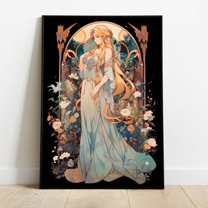 Arte de parede Princesa Zelda Art Print Art Nouveau