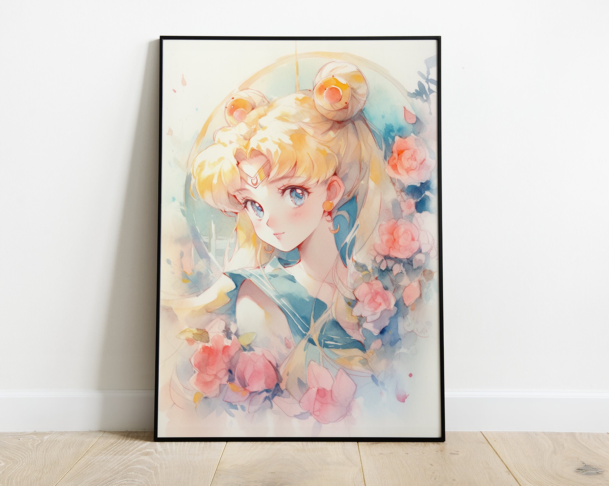 Sailor Moon Watercolor Art Print Anime - Etsy