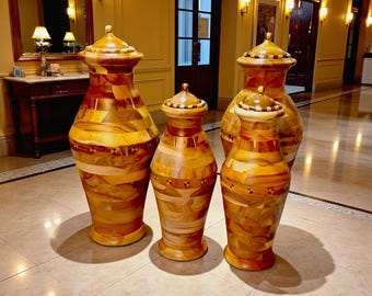 Luxury Handmade Wooden Vase – 6 Types of Wood, 90 Days Craftsmanship