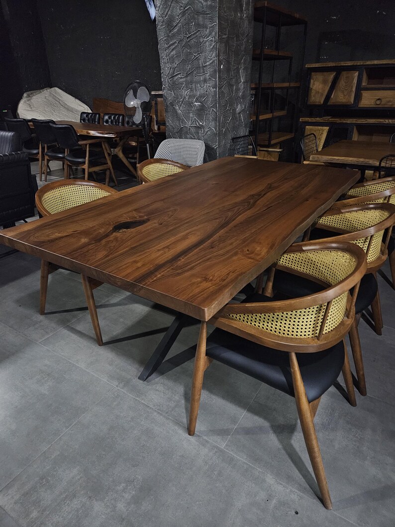 Custom Walnut Dining Table, Kitchen Table, Modern Dining Table, Live ...