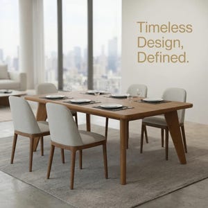 Tavolo da pranzo in noce massello fatto a mano - Dimensioni personalizzate, finitura naturale, mobili moderni di lusso