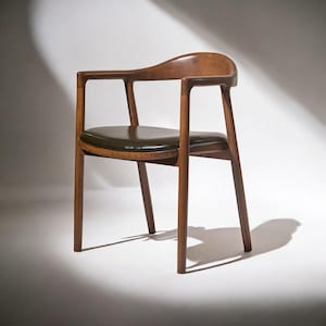 Silla de comedor de madera para cocina y sala de estar: moderna y elegante, cómoda y duradera.