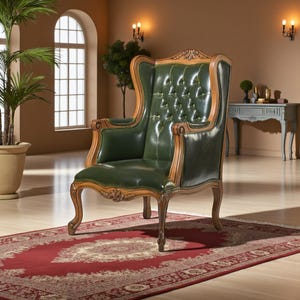 Handmade Bergère – Solid Wood Frame with Comfortable Upholstery, Elegant Turkish Design