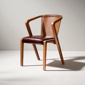 Walnut Dining Chair, Modern Dining Chair, Chairs for Living Room, Wooden Dining Chair, Kitchen Table Chairs, Dining Chair with Wooden Arms