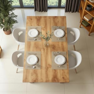 Handgemaakte walnoten eettafel: modern rustiek massief houten keukenmeubilair