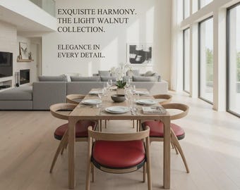 Handcrafted Modern Walnut Dining Table:  Rustic Kitchen Table