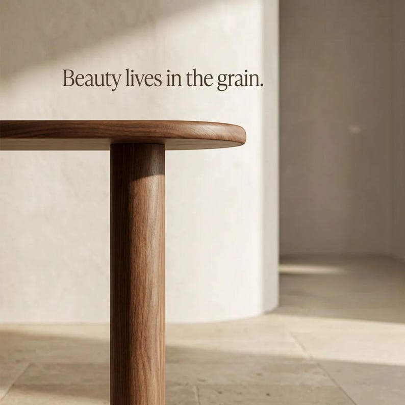 Konsolbord i massivt valnöt – Minimalistiskt böjd design för entrén bild 9