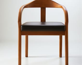 Handgefertigter Massivholz Esszimmerstuhl: Moderne Küchen Esszimmer Sitzmöbel