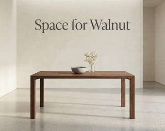 Custom Walnut Dining Table: Handcrafted Solid Wood Kitchen Furniture