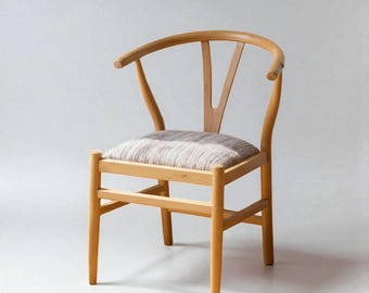 Handmade Wooden Dining Chair with Arms: Modern Kitchen & Living Room Seating
