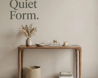 Artisan Solid Walnut Console Table, Refined Entryway, Slim Sofa Table, Mid Century Luxury Furniture