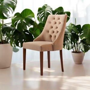Silla de comedor de madera para cocina y sala de estar. Silla de comedor moderna, cómoda y elegante para el hogar.