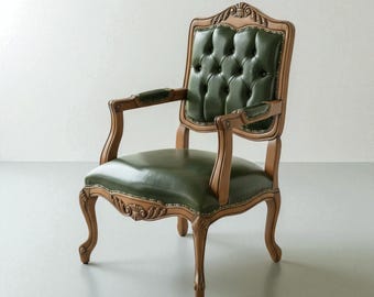 Handmade Solid Wood Bergère Armchair: Sustainable Design