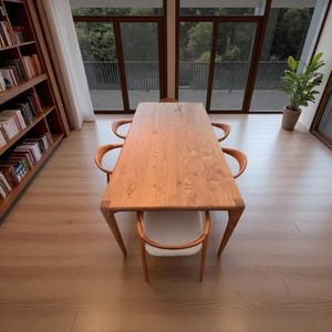 Walnut Live Edge Dining Table - Custom Handcrafted Wood Kitchen & Modern Dining Furniture