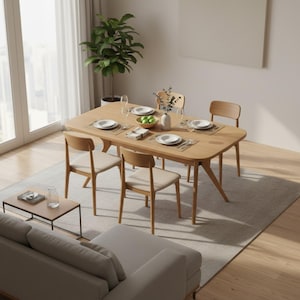 Tavolo da pranzo in noce personalizzato: mobili da cucina in legno massello realizzati a mano