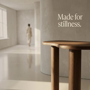 Konsolbord i massivt valnöt – Minimalistiskt böjd design för entrén bild 11