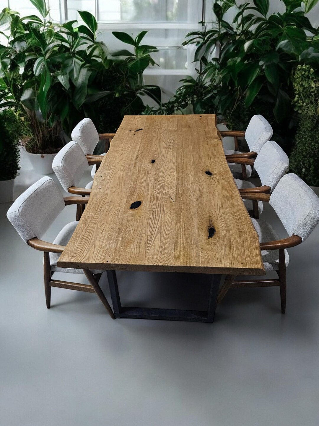 Modern Wood Dining Table, Dining Table, Live Edge Dining Table, Kitchen