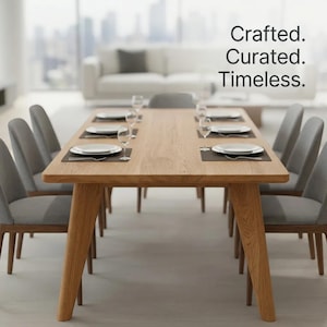 Handcrafted Solid Walnut Dining Table – Custom Sizes, Natural Finish, Luxury Modern Furniture