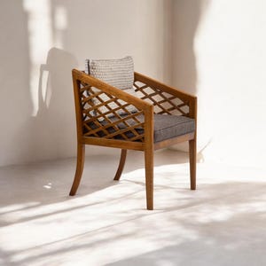 Silla de comedor de madera con brazos, sillas modernas para cocina, sillas de comedor de madera para sala de estar, asientos elegantes y cómodos.