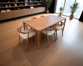Handcrafted Walnut Dining Table: Solid Wood, Live Edge Option