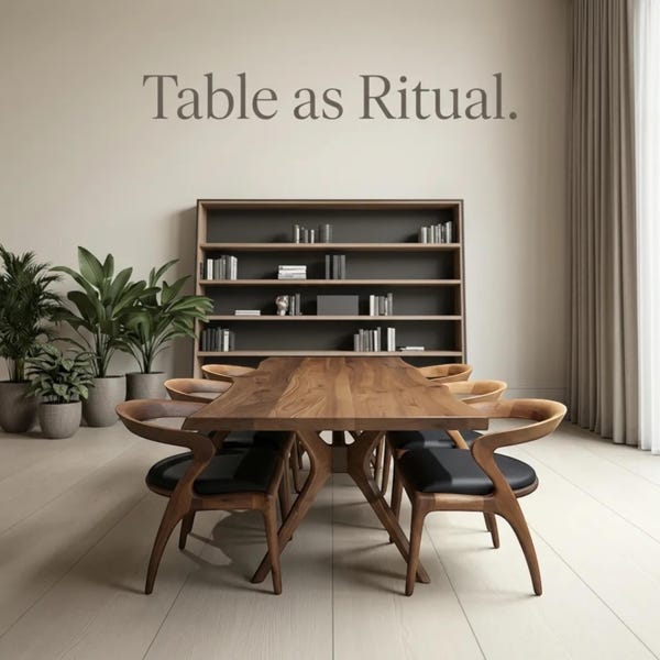 Handcrafted Live Edge Walnut Dining Table: Modern Kitchen & Dining Room