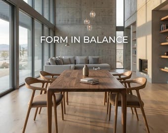 Moderner Esstisch aus Walnussholz - Handgemacht, Naturgeölt, Warmes Minimalistisches Design