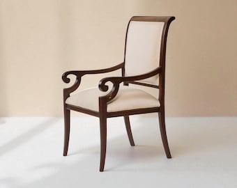 Natural Solid Wood Chair – Expertly Handmade in Turkey with Classic Style and Lasting Quality