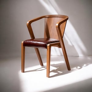 Silla de comedor de nogal, moderna, para sala de estar, de madera, para cocina, con brazos de madera