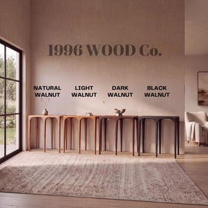 Solid Walnut Console Table, Handmade Entryway Furniture, Mid Century Sofa Table image 17