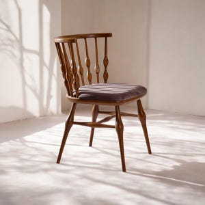 Silla de comedor de madera con brazos de madera, moderna silla de cocina, cómoda silla de comedor para sala de estar y comedor.