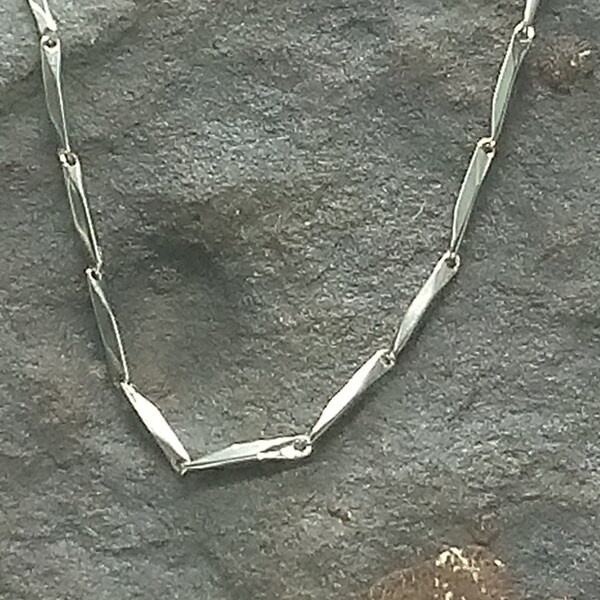 Silver Plated Stainless Steel Melon Seed 24" Chain