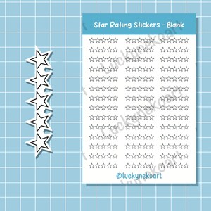 Star Rating Stickers | Journal Stickers | Planner Stickers | Rating Stickers