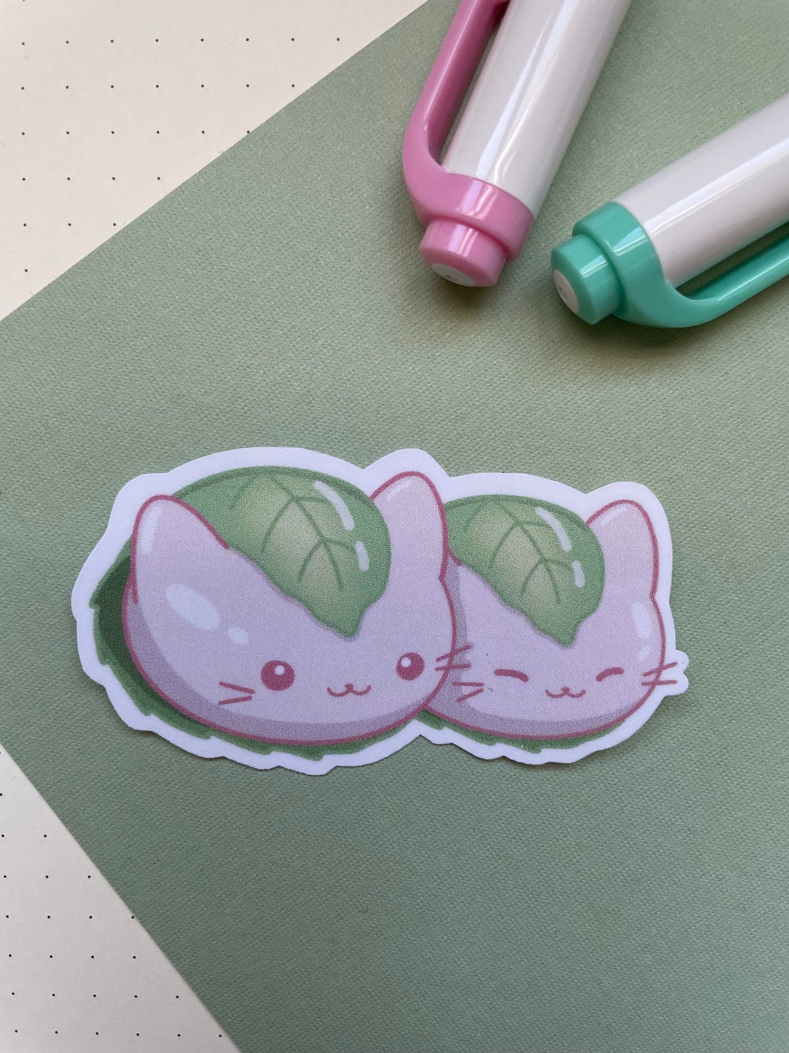 Cute Hanami Snacks Sticker Set | Cat Stickers | Food Stickers | Animal ...