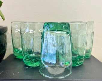 Vintage Libbey Chivalry Green Juice Glass Tumblers Set of 6
