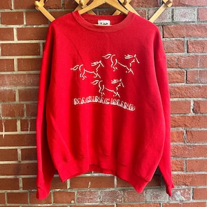 Vintage Lee Sport Red Crewneck Sweatshirt Mackinac Island - 90&#39;s Sweatshirt