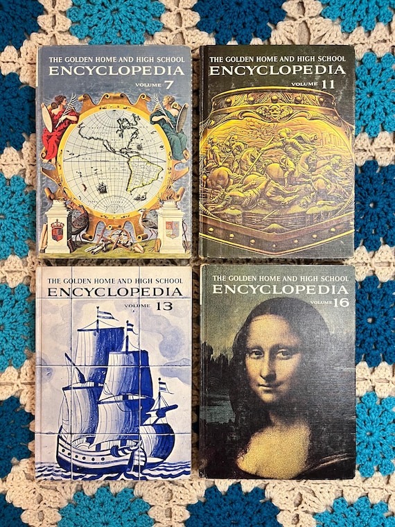 The Golden Home and High School Encyclopedia - Volumes 7, 11, 13, 16 - MCM Books - 1961 First Printing - Printed in USA