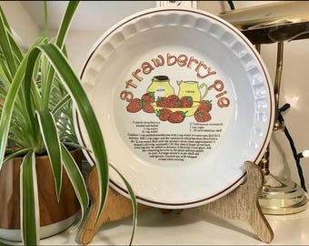 ヴィンテージレシピ パイ皿 - セラミック製感謝祭ベーキング皿