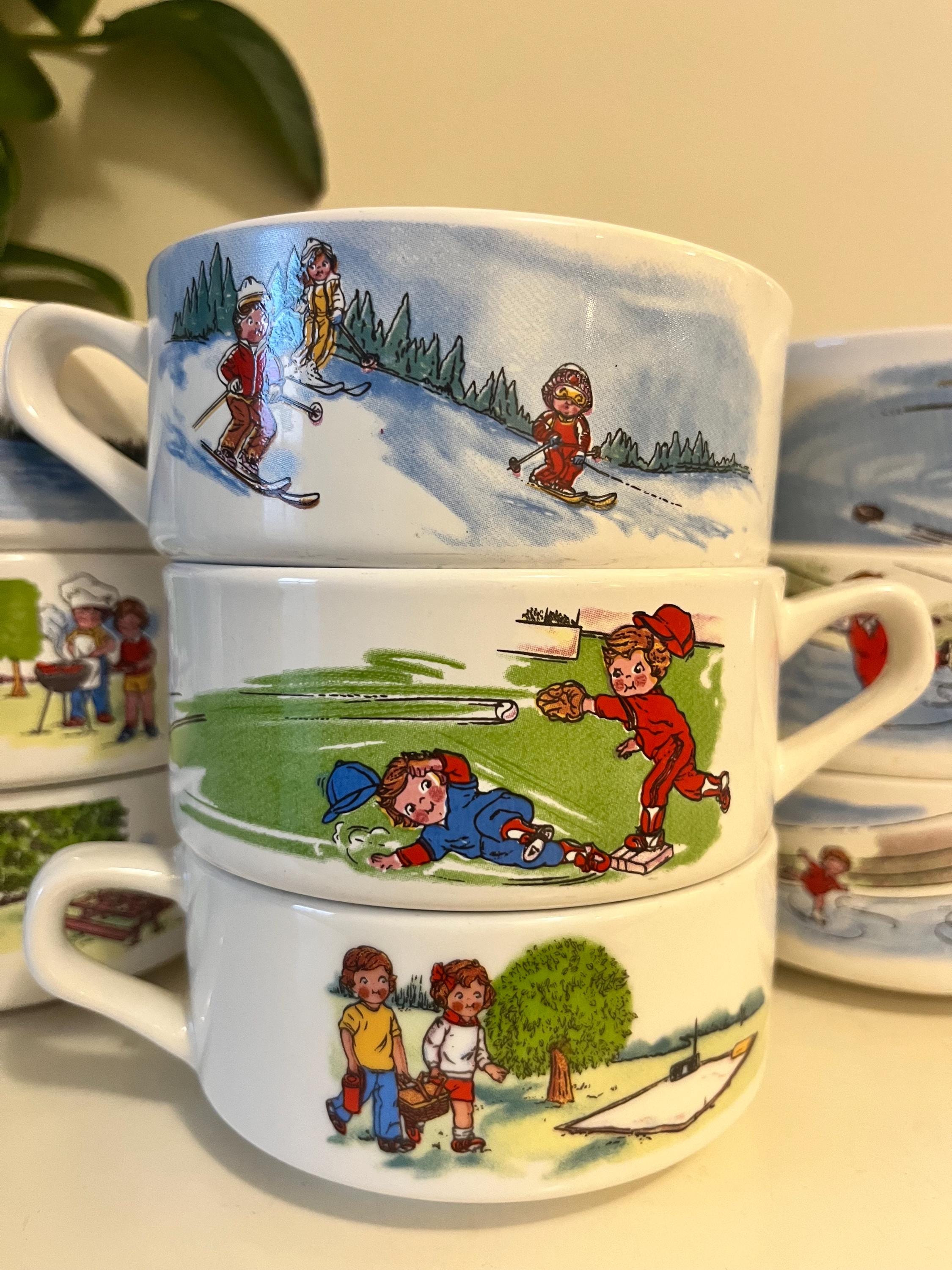 Vintage SOUP Recipe or Campbell's Soup Ceramic Mug Cup Bowl